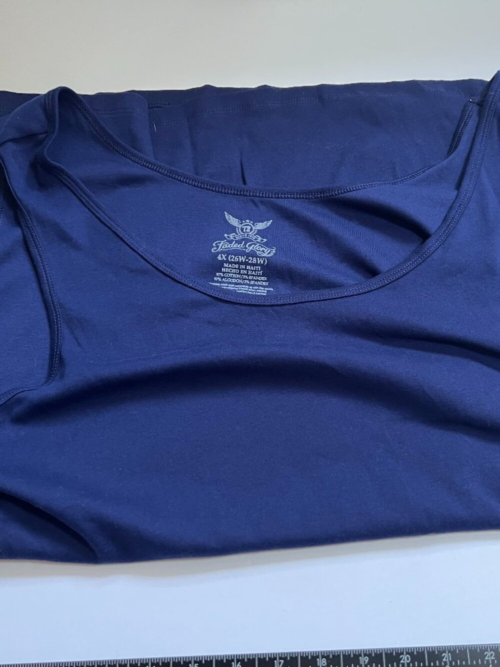 Faded Glory Navy Blue Tank Top W 4X